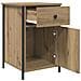 Comodino in rovere artigianale 40x42x60 cm Legno ingegnerizzato - Foto miniatura 5
