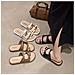 Ciabatte Da Donna Nere Con Cinturino A Dito, Compatibili Con Stile Estivo, Comode E Antiscivolo, Suola Morbida 2cm  L - Foto miniatura 2