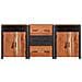 Credenza con cassetto 3 pcs Marrone 165 x 30 x 75 cm - Foto miniatura 6
