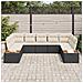 Set Divano da Giardino 5 pcs Nero e crema 289 x 209 x 85 cm - Foto miniatura 3
