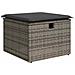 Set Divano da Giardino con cuscino 8 pcs Grigio Poly Rattan - Foto miniatura 7