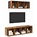 Set di mobili TV 2 pcs Legno vecchio 37 x 37 x 142.5 cm - Foto miniatura 3