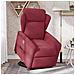 Poltrona Alzapersona Reclinabile Rosso Vino in Tessuto - Foto miniatura 2