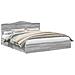 Letto con Contenitore con testiera Grigio Sonoma 200 x 200 cm - Foto miniatura 1