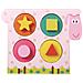 Puzzle A Incastro In Legno A 5 Pezzi Per Bambini Con Motivo Pecora 22×18 Cm, Rosa - Foto miniatura 1