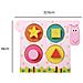 Puzzle A Incastro In Legno A 5 Pezzi Per Bambini Con Motivo Pecora 22×18 Cm, Rosa - Foto miniatura 2