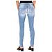 Pantaloni Lunghi In Denim Effetto Consumato E Strappato 10dbf0094 Donna - Foto miniatura 2
