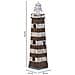 Mensola Lighthouse In Legno E Metallo Marrone 40x35x123h Cm - Foto miniatura 3
