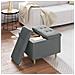 Pouf contenitore Grigio scuro 60 x 60 x 45 cm Tessuto - Foto miniatura 4