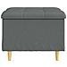 Pouf contenitore Grigio scuro 60 x 60 x 45 cm Tessuto - Foto miniatura 6
