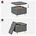 Pouf contenitore Grigio scuro 60 x 60 x 45 cm Tessuto - Foto miniatura 9