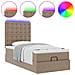 Struttura Letto Pouf con Materasso 100x200 cm Similpelle - Foto miniatura 5