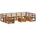 Set divani 10 pcs Naturale Legno di Acacia Massello - Foto miniatura 3