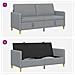 Divano con Storage Grigio Chiaro 172 x 78 x 87 cm Poliestere - Foto miniatura 7