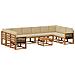 Set di divani da esterno con cuscino 11 pcs Naturale e Beige - Foto miniatura 1