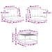 Set di divani da esterno 7 pcs Bianco e Nero 79 x 79 x 37 cm - Foto miniatura 9