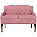 Loveseat con bottoni imbottiti Rosa 111 x 65 x 79 cm Velluto - Foto miniatura 3