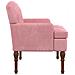 Loveseat con bottoni imbottiti Rosa 111 x 65 x 79 cm Velluto - Foto miniatura 4