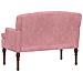 Loveseat con bottoni imbottiti Rosa 111 x 65 x 79 cm Velluto - Foto miniatura 5