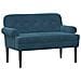 Loveseat con bottoni imbottiti Blu 120 x 66 x 78 cm Velluto - Foto miniatura 1