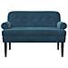 Loveseat con bottoni imbottiti Blu 120 x 66 x 78 cm Velluto - Foto miniatura 3
