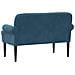 Loveseat con bottoni imbottiti Blu 120 x 66 x 78 cm Velluto - Foto miniatura 5