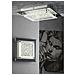 Plafoniera Led 4000k Luce Fredda In Vetro Con Base A Specchio E Cristalli Misura 28 X 28cm - Foto miniatura 3