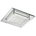 Plafoniera Led 4000k Luce Fredda In Vetro Con Base A Specchio E Cristalli Misura 28 X 28cm - Foto miniatura 1