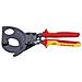 95 36 280 Cesoia a cremagliera sistema a cricchetto isolati con manici rivestiti in materiale bicomponente, collaudati VDE 280 mm - Foto miniatura 1