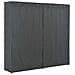 Armadio Grigio 200x40x170 Cm In Tessuto - Foto miniatura 3