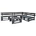 Set Divani Da Giardino Con Pallet 4 Pz Legno Fsc Grigio - Foto miniatura 1