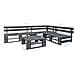 Set Divani Da Giardino Con Pallet 4 Pz Legno Fsc Grigio - Foto miniatura 3