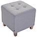 Poggiapiedi Divano Pharao - Sgabello Pouf Capitonné Imbottito in Tessuto I Sgabello Basso Salotto Piedini in Legno I Sgabello Quadrato da Sala 45x45 cm I Pouf Design Salotto Grigio Chiaro - Foto miniatura 1