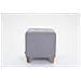 Poggiapiedi Divano Pharao - Sgabello Pouf Capitonné Imbottito in Tessuto I Sgabello Basso Salotto Piedini in Legno I Sgabello Quadrato da Sala 45x45 cm I Pouf Design Salotto Grigio Chiaro - Foto miniatura 2