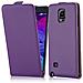 Samsung Galaxy Note 4 Custodia Di Finta-pelle Flip Luscio In Lila Orchidea - Protezione In Stile Flip Di Similpelle Fine - Portafoglio Cover Case Wallet Book Etui Protezione - Foto miniatura 1