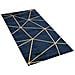 Tappeto Trama Geometrica Blu / oro 80 X 150 Cm Havza - Foto miniatura 1