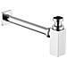 Sifone Tubo Di Scarico In Ottone Cromato Quadro Per Lavabo Lavandino Bagno Da 1.1/4 - Foto miniatura 2