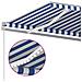 Tenda da Sole Retrattile Manuale con LED 600x350 cm Blu Bianco - Foto miniatura 3