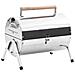 Barbecue da Tavolo Portatile in Acciaio Inox con Doppia Griglia - Foto miniatura 1