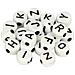 300 Perline Alfabeto 7 Mm - Bianche E Nere - Foto miniatura 1