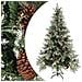 Albero Di Natale Con Pigne Verde E Bianco 195 Cm In Pvc E Pe - Foto miniatura 1