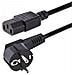 Cavo di alimentazione per PC da EU Schuko a C13 da 1 m, Cavo di corrente AC 250V 10A 18AWG, Cavo di ricambio con spina italiana per portatile /TV /monitor /schermo da Schuko CEE 7/7 a IEC 60320 C13, Nero - Foto miniatura 1
