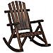 Sedia a Dondolo Giardino 69x96x101cm Legno Massello Abete Rosso - Foto miniatura 1