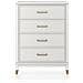 Westerleigh Comò Con 4 Cassetti In Mdf Bianco - Foto miniatura 3