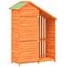 Rimessa Da Giardino Marrone 120x53,5x170 Cm Legno Massello Pino - Foto miniatura 2