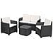Salottino Outdoor Bacco - Set Salotto Da Esterno 4 Posti Made In Italy, Nero Antracite - Foto miniatura 5