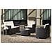 Salottino Outdoor Bacco - Set Salotto Da Esterno 4 Posti Made In Italy, Nero Antracite - Foto miniatura 7