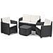 Salottino Outdoor Bacco - Set Salotto Da Esterno 4 Posti Made In Italy, Nero Antracite - Foto miniatura 2