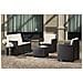 Salottino Outdoor Bacco - Set Salotto Da Esterno 4 Posti Made In Italy, Nero Antracite - Foto miniatura 3