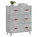 Credenza Grigio Cemento 69,5x34x90 Cm In Legno Multistrato - Foto miniatura 3
